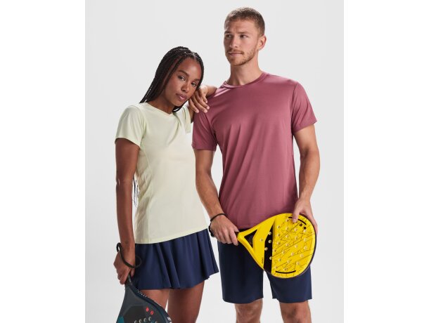 Camiseta técnica transpirable Slam Woman Roly de poliéster Blanco detalle 3