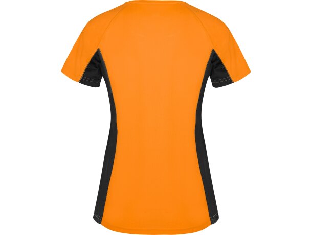 Camiseta SHANGHAI WOMAN Roly naranja fluor/negro