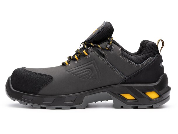 Zapato laboral Rock Roly con certificación S3 antiperforación Plomo/amarillo wrk detalle 5