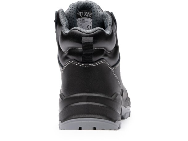 Zapato laboral Iron Roly con puntera de fibra de vidrio S3S Negro/plomo detalle 6