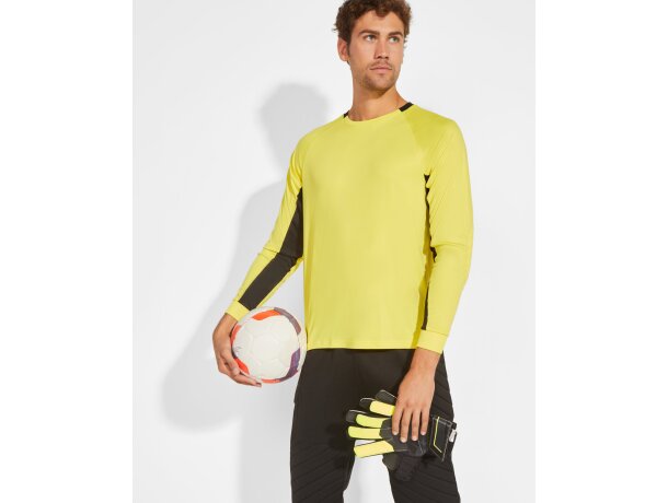 Camiseta PORTO Roly negro/amarillo fluor