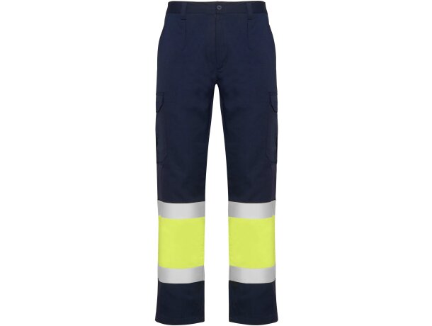 Pantalon verano NAOS Roly de alta visibilidad marino/amarillo fluor