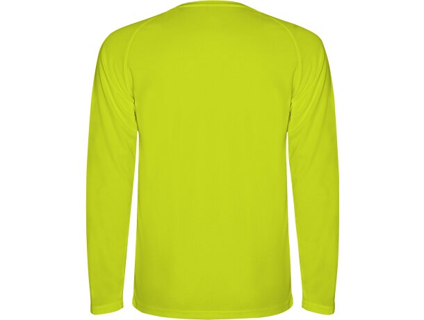 Camiseta técnica Roly MONTECARLO L/S amarillo fluor