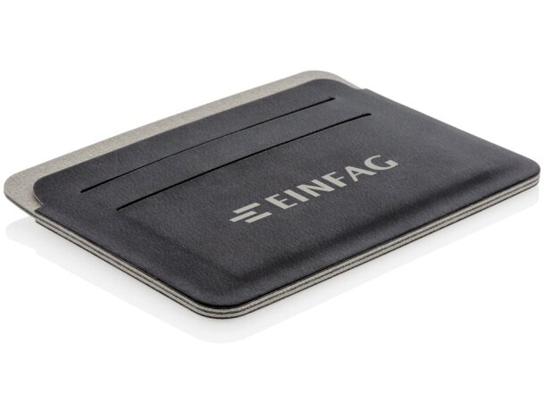 Tarjeteros corporativos bloqueo rfid ultra delgado para 8 tarjetas Negro/gris detalle 7