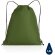 Mochila cuerdas RPET 190T Impact AWARE ™ Verde