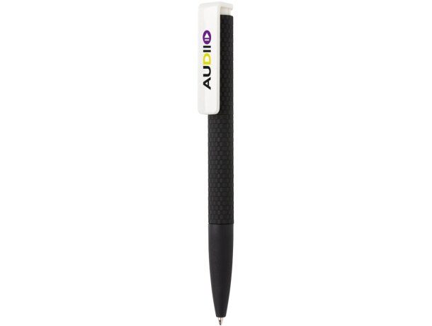 Bolígrafos con nombre plástico con clip tinta azul Negro/blanco detalle 9