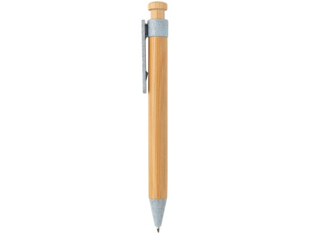 Bolis ecológicos de bambú y paja de trigo tinta azul Azul detalle 13