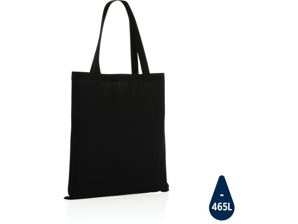 Bolsa tote algodón reciclado 145gr RPET tecnología AWARE Azul marino detalle 29