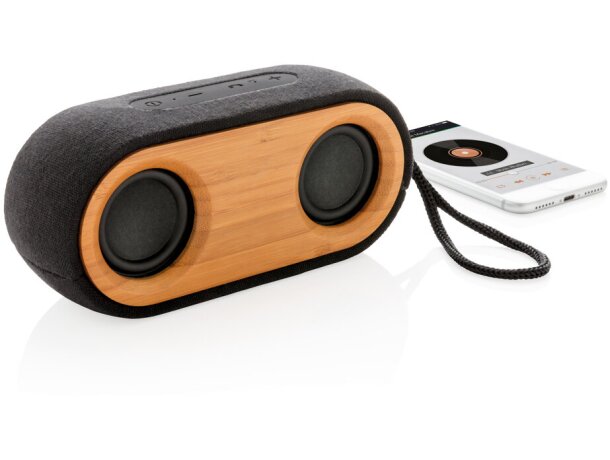 Altavoz doble Bamboo X Negro/marron detalle 1