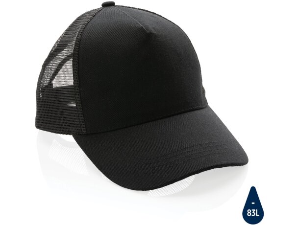 Gorra personalizable de 5 paneles en algodón cepillado 190 gr impact aware™ Azul marino detalle 51