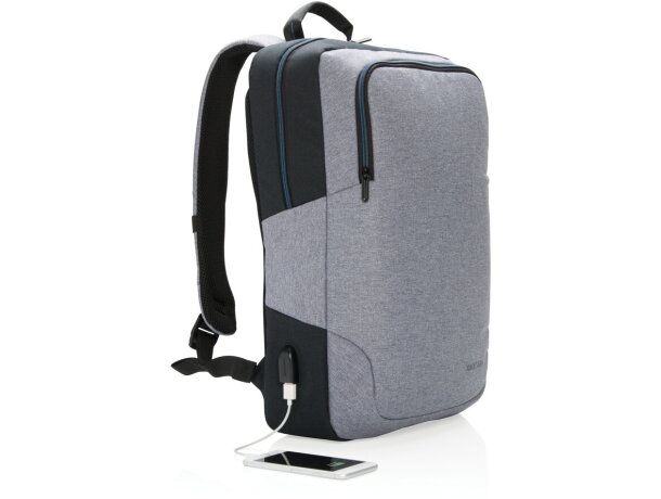 Mochila para portátil 15” Arata Gris/negro detalle 1