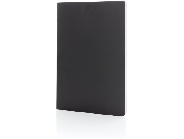 Cuaderno de papel de piedra de tapa blanda Impact A5 Negro detalle 2