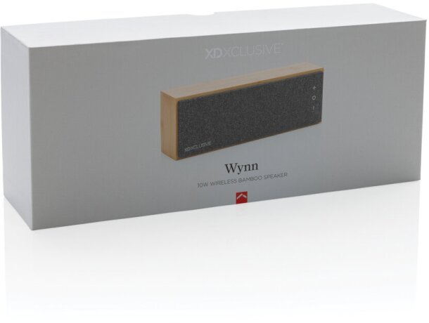 Altavoz de bambú inalámbrico Wynn 10W personalizado