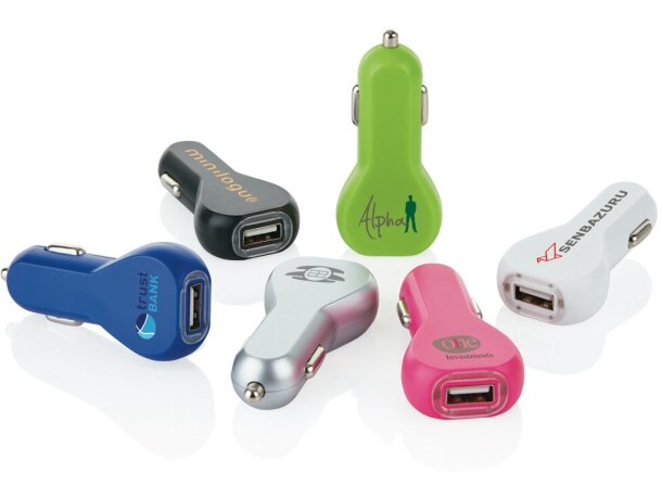 Cargador usb en color rosa Blanco detalle 3