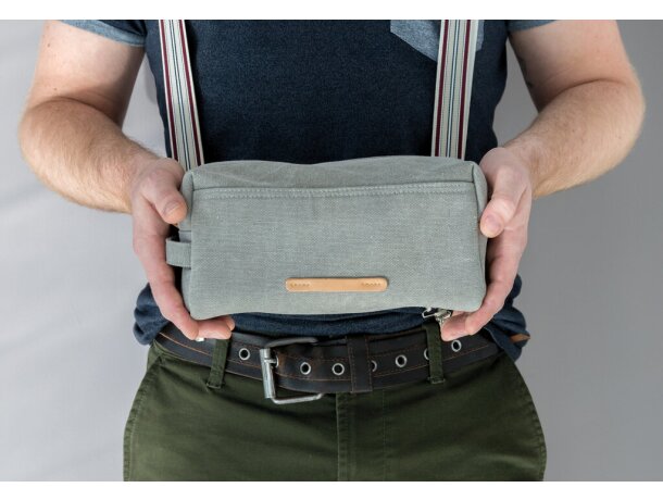 Neceser promocional de viaje para maleta de mano Gris detalle 21