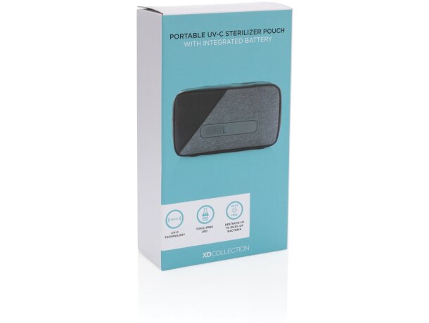 Estuche esterilizador portátil UV-C con batería integrada Gris detalle 10