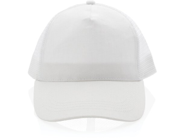 Gorra 5 paneles de algodón cepillado 190 gr Impact AWARE ™ Blanco detalle 12