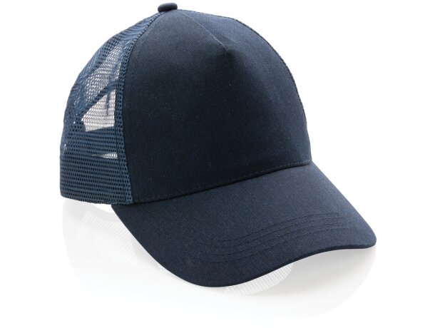 Gorra personalizable de 5 paneles en algodón cepillado 190 gr impact aware™ Azul marino detalle 47