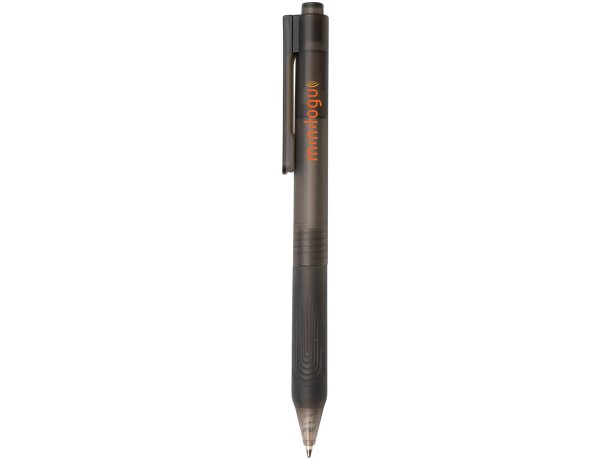 Bolígrafo con nombre de silicona acabado mate tinta azul Negro detalle 3