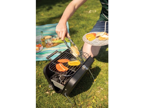 Barbacoa portátil de lujo en maleta Negro detalle 13