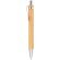 Bolígrafo elegante de madera de bambú Marron/plata detalle 8