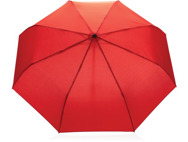 Paraguas ecológico automático RPET. Rojo detalle 11