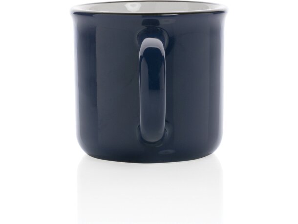 Taza de cerámica vintage Azul marino detalle 34