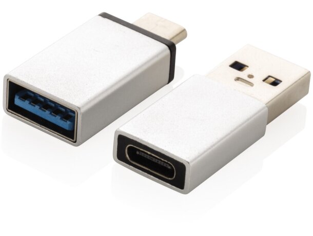 Juego de adaptadores USB A y USB C Plata detalle 12