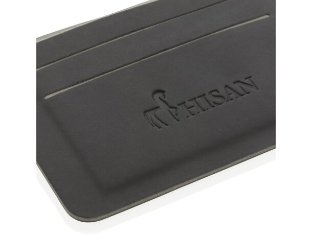 Tarjeteros corporativos bloqueo rfid ultra delgado para 8 tarjetas Negro/gris detalle 8