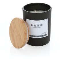 vela promocional perfumada jazmín tapa bambú