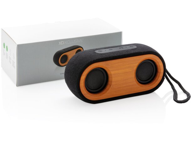 Altavoz doble Bamboo X Negro/marron detalle 10