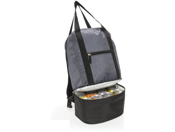 Mochila térmica eva con compartimiento nevera Gris/negro detalle 1