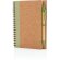 Cuaderno espiral de corcho con bolígrafo Verde