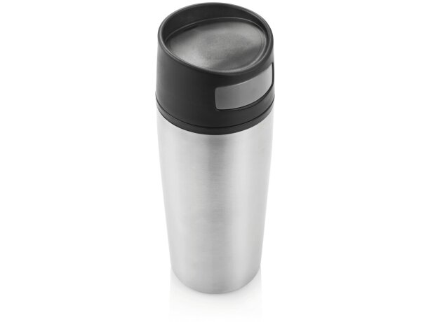 Vaso térmico de plástico antigoteo Plata/negro detalle 7