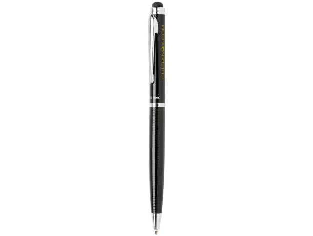 Bolígrafos con puntero promocionales en caja de tubo tinta azul Swiss Peak Negro/plata detalle 4