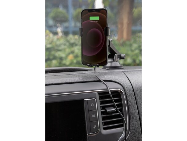 Soporte Philips de coche con carga inalámbrica Qi de 10W Negro detalle 8