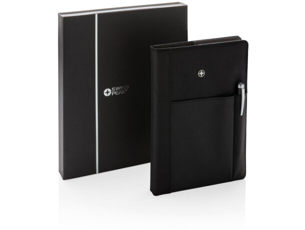 Set de libreta con bolígrafo para merchandising tinta azul Negro detalle 11