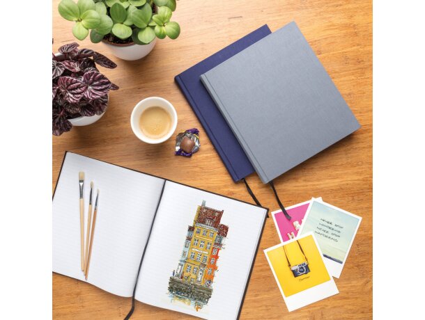 Libreta Deluxe 210x240mm Gris detalle 9