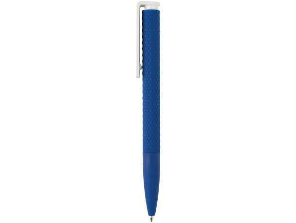 Bolígrafos con nombre plástico con clip tinta azul Azul marino/blanco detalle 55