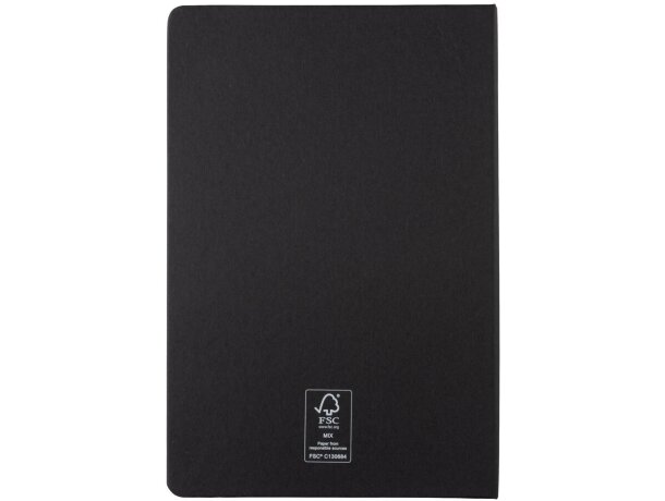 Libreta A5 FSC® de tapa dura Negro detalle 2