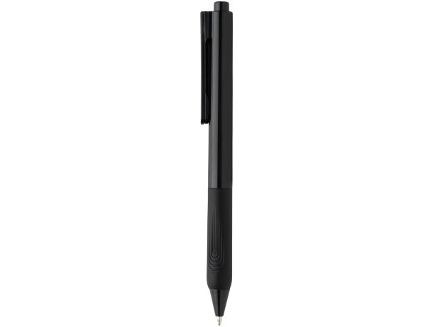 Bolígrafo con nombre empuñadura silicona tinta azul X9 Negro detalle 2