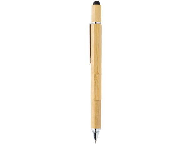 Bolígrafo de bambú 5 en 1 Marron detalle 5