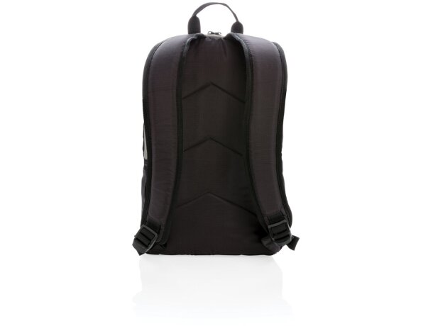 Mochila con panel solar sin PVC Negro/gris detalle 2