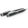 Set roller y ball point de metal tinta azul con funda premium Negro/plata detalle 4