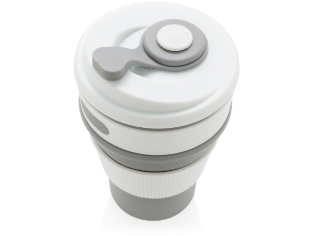 Tazas plegable de silicona Gris detalle 14