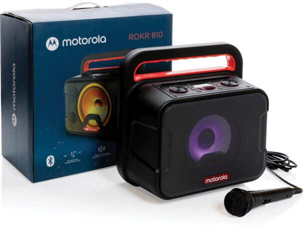 Altavoz inalámbrico y portátil Motorola ROKR810 para fiestas Negro detalle 10