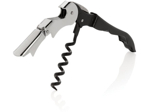 Sacacorchos camarero XD Collection dos etapas acero negro mate Negro detalle 9