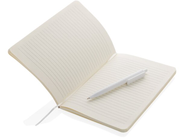 Libreta A5 antimicrobiana y set bolígrafos X3 Blanco detalle 2