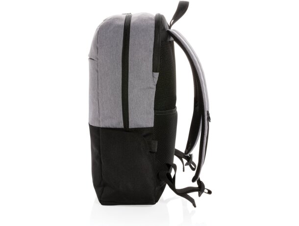 Moderna mochila portátil de 15.6 USB y RFID sin PVC Negro detalle 3