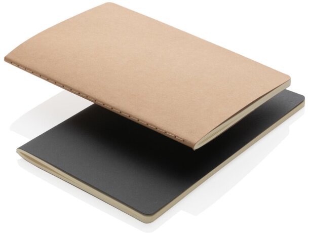 Libreta A5 de tapa blanda estándar FSC® Negro detalle 7